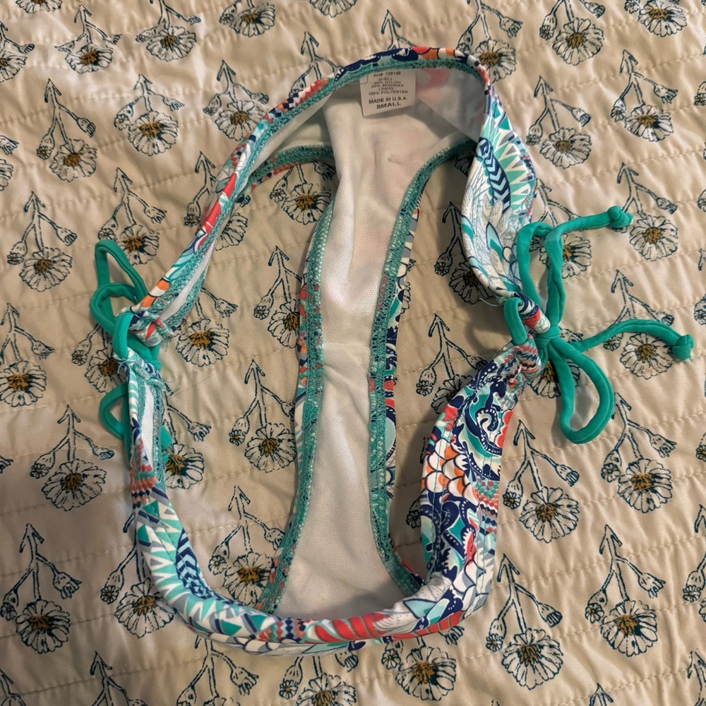 Colorful Floral Patterned Bikini Bottom - Picture 6 of 10
